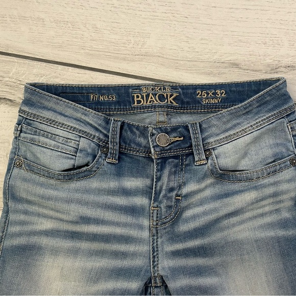 Blue Skinny Jeans with Faded Look - Picture 1 of 4